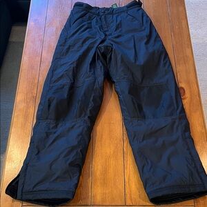 L L. Bean Black Cold Buster Ski Snow Thinsulate Pants Size Boys 12 EUC